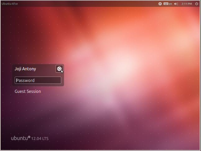 Click on Ubuntu icon
